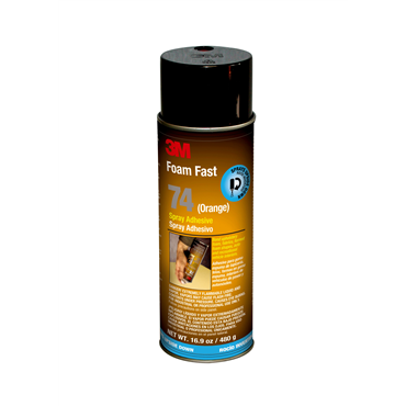 3M Foam Fast 74 Spray Adhesive Clear 16.9 oz Aerosol