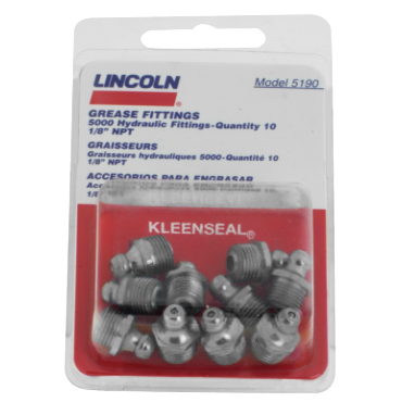 Lincoln 5190 10pk 1/8" NPT Hydraulic Fittings 