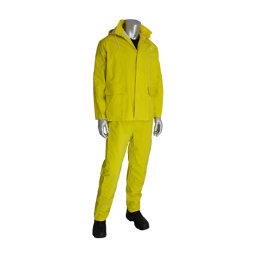 Yellow Polyester PVC 5X-Large Rainsuit