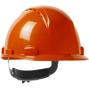 Orange Wheel Ratchet Size Adjustment Hard Hat