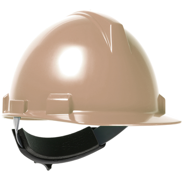 Beige Wheel Ratchet Size Adjustment Hard Hat