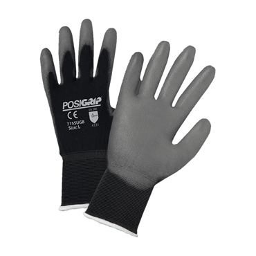 Black Knit Wrist Cuff Large General Purpose Gloves