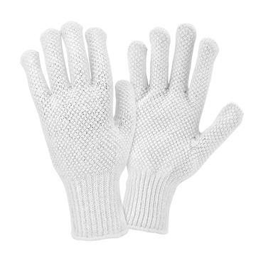 White Knit Wrist Cuff Ladies General Purpose Gloves