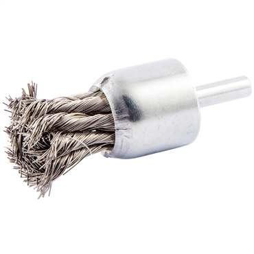 Gemini Stainless Steel Standard Twist Knot Wire Shank End Brush