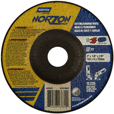 NorZon Plus SGZ Type 27 Grinding and Cutting Wheel