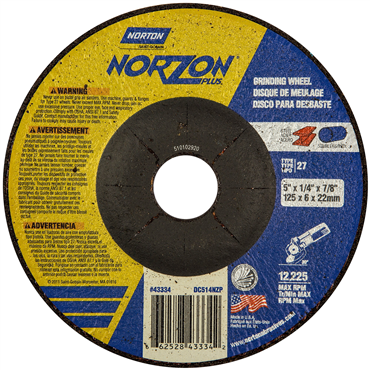 NorZon Plus SGZ Type 27 Grinding Wheel