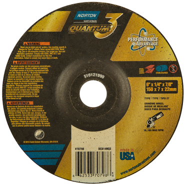 Quantum3 SG Type 27 Grinding Wheel
