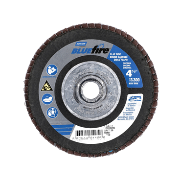 BlueFire Zirconia Alumina Extra Coarse Grit Arbor Thread Fiberglass Conical Flap Disc