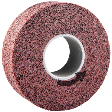 Bear-Tex Metal Finishing Aluminum Oxide Medium Grit Non-Woven Convolute Wheel