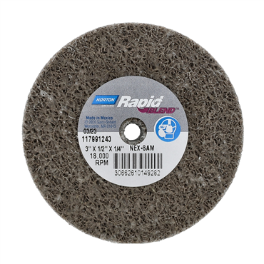 Bear-Tex Rapid Blend NEX Aluminum Oxide Medium Grit Non-Woven Unified Wheel