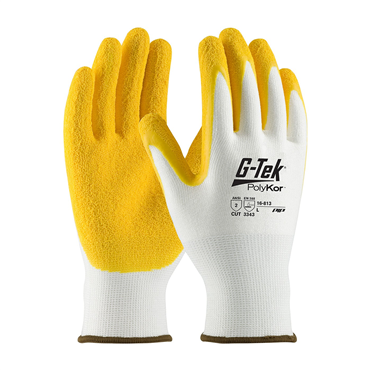 White Knit Wrist Cuff Latex 2X-Large Cut-Resistant Gloves