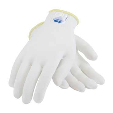 White Knit Wrist Cuff Uncoated Small Cut-Resistant Gloves