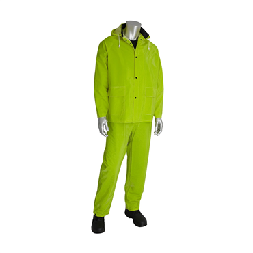 Hi-Vis Green 2 Pockets 0.35 mm Thickness 4XL Rainsuit
