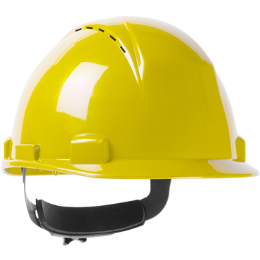 Yellow Wheel Ratchet Size Adjustment Hard Hat