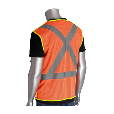 Hi-Vis Orange Hook and Loop Medium Vests