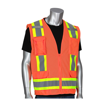 Hi-Vis Orange Zipper 11 Pockets X-Large Vests