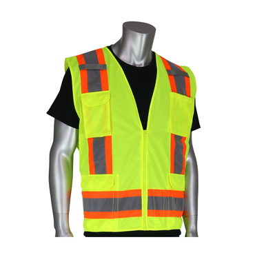 Hi-Vis Yellow Zipper 11 Pockets Large Vests Hi-Vis Yellow Zipper 11 Pockets Large Vests