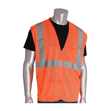 Hi-Vis Orange Hook and Loop Large Vests