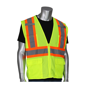 Hi-Vis Yellow Zipper 6 Pockets 5X-Large Vests