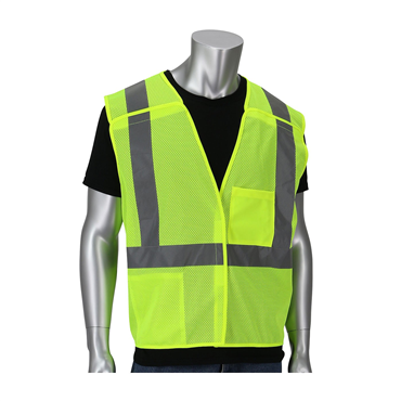 Hi-Vis Yellow Zipper 4X-Large to 5X-Large Vests