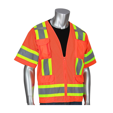Hi-Vis Orange Zipper 11 Pockets X-Large Vests