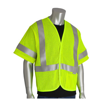 Hi-Vis Yellow 1 Pocket Medium Vests
