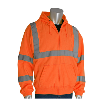 Hi-Vis Orange Fleece Large Sweatshirt