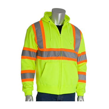 Hi-Vis Yellow Fleece Large Sweatshirt