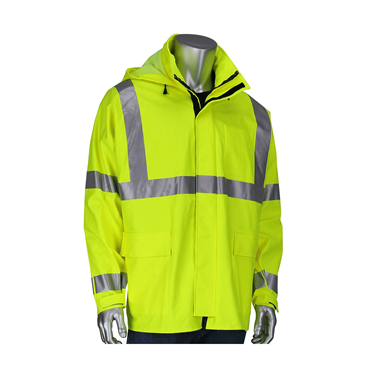 Hi-Vis Yellow Cotton Polyester Fabric Medium Jacket