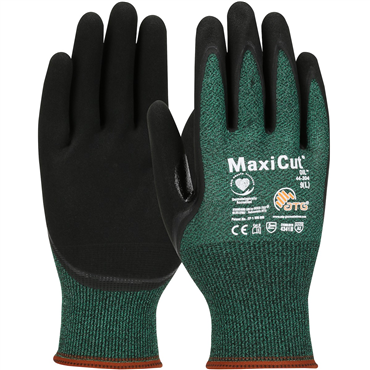 Green Knit Wrist Cuff Nitrile 2X-Large Cut-Resistant Gloves