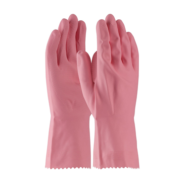 Pink Pinked Cuff Medium Glove Size