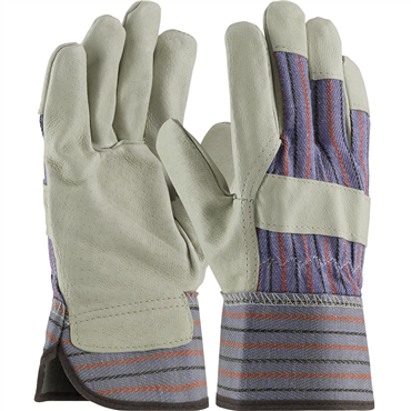 Blue Safety X-Large Leather Palm Gloves