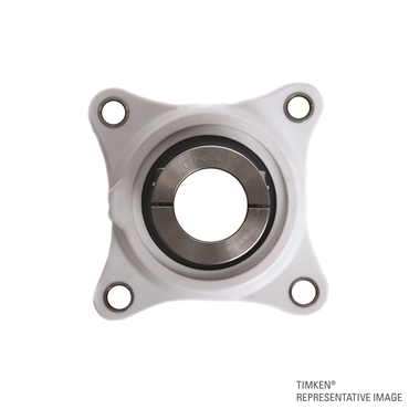 Corrosion-Resistant Four-Bolt Flanged Mounted Bearing - Poly-Round® Corrosion-Resistant Four-Bolt Flanged Mounted Bearing - Poly-Round®