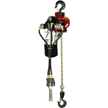 1100 lb 10 ft Lift Hook Mount Pneumatic Hoist